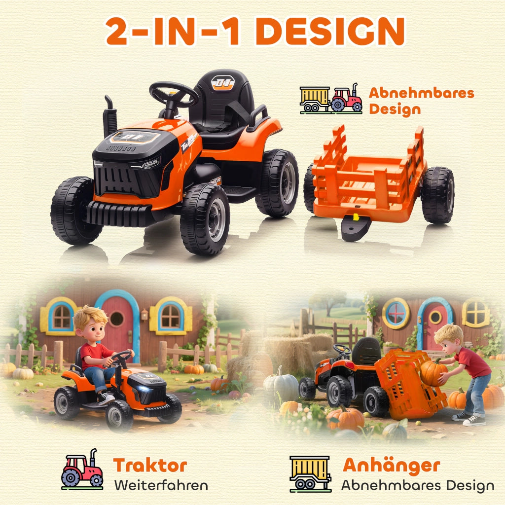 Trattore per Bambini Elettrico ¨C zephmum ¨C Arancione