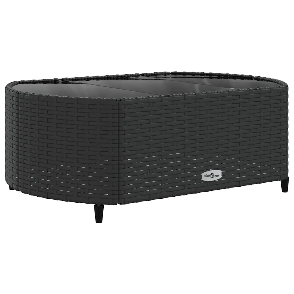 Set Divani da Giardino 5 pz con Cuscini in Polyrattan Nero