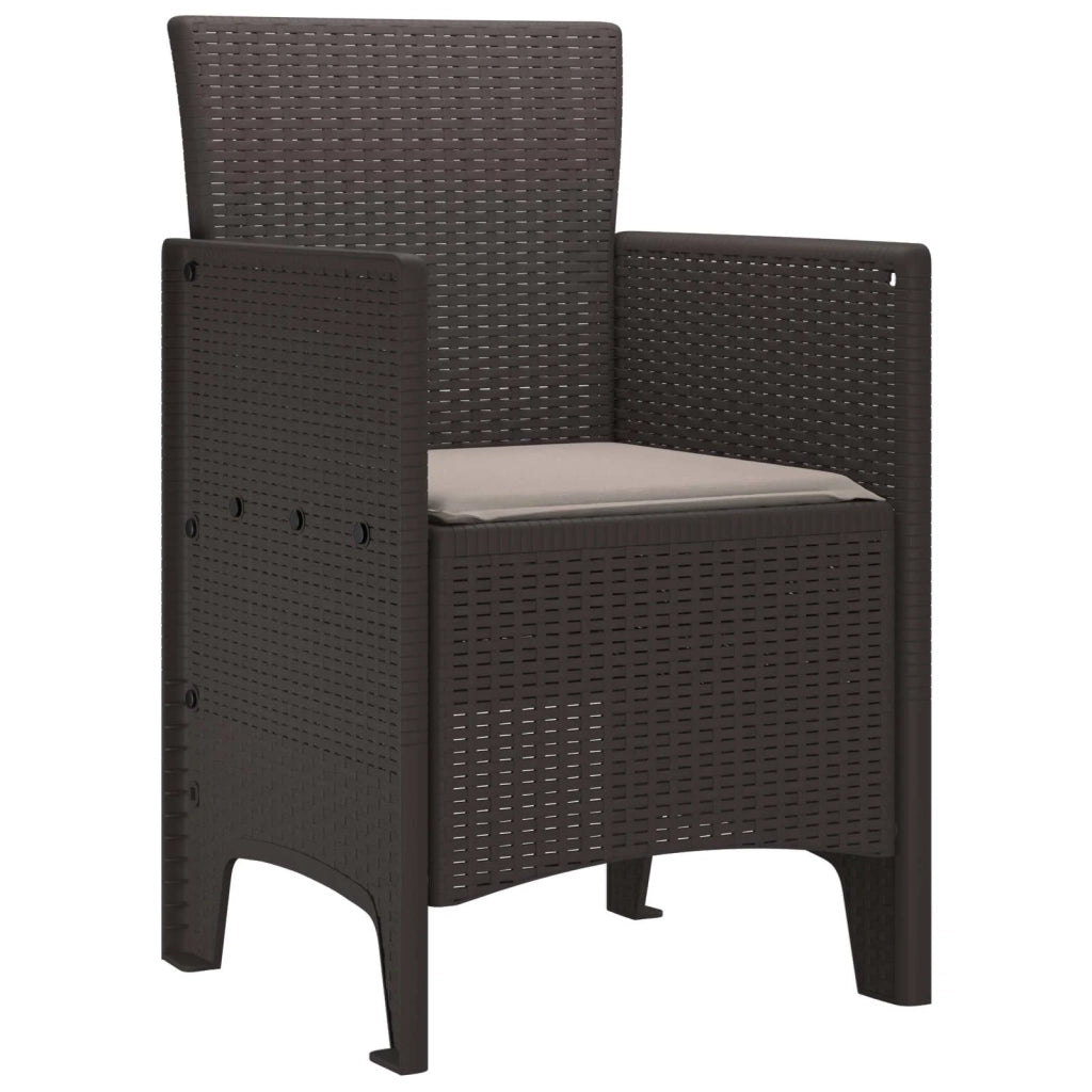 Sedia da Giardino 4 pcs Marrone 53 x 49 x 85 cm Polipropilene 847474