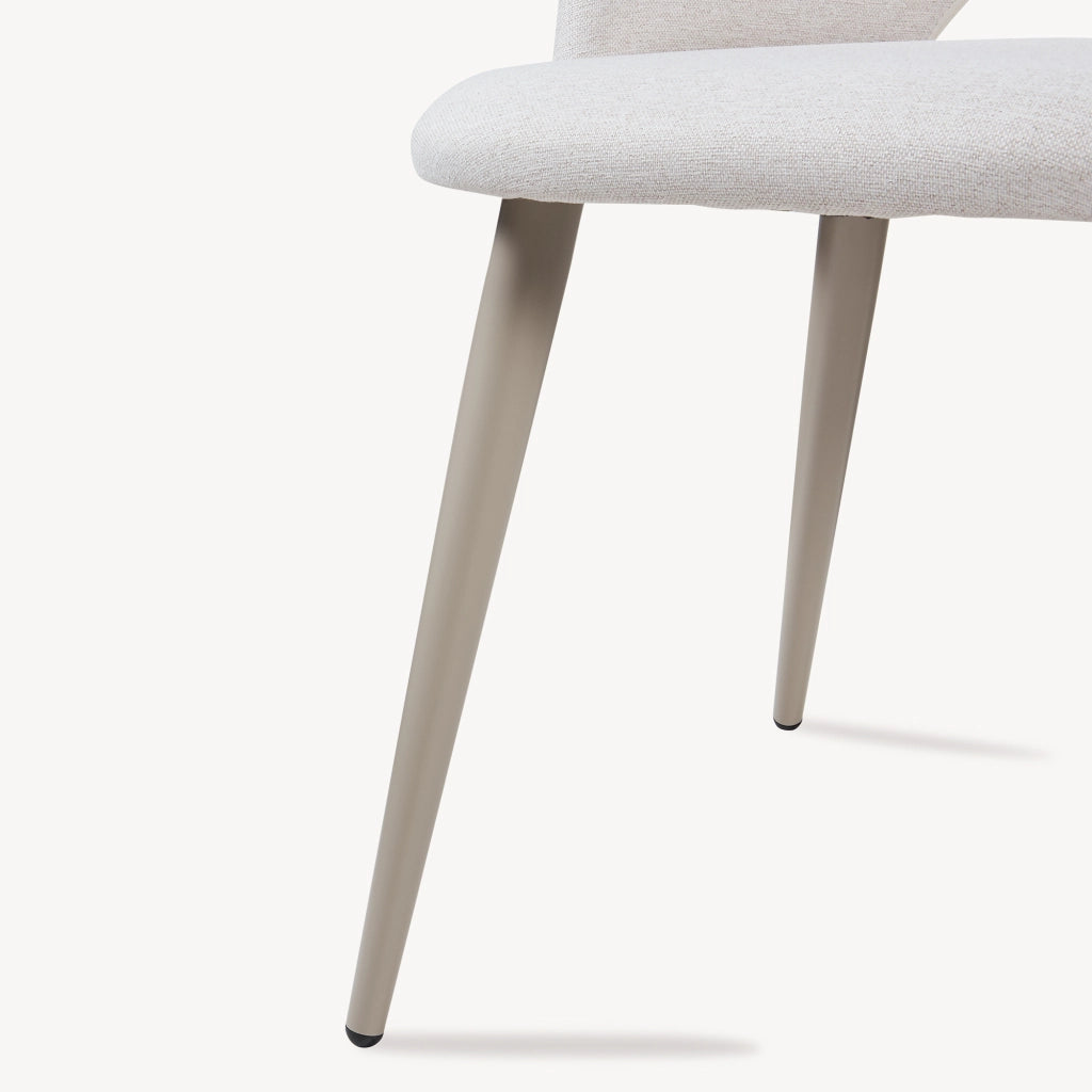 Set Karijoki di 4 Sedie Imbottite da Sala Pranzo Rivestimento in Tessuto - Beige [en.casa]