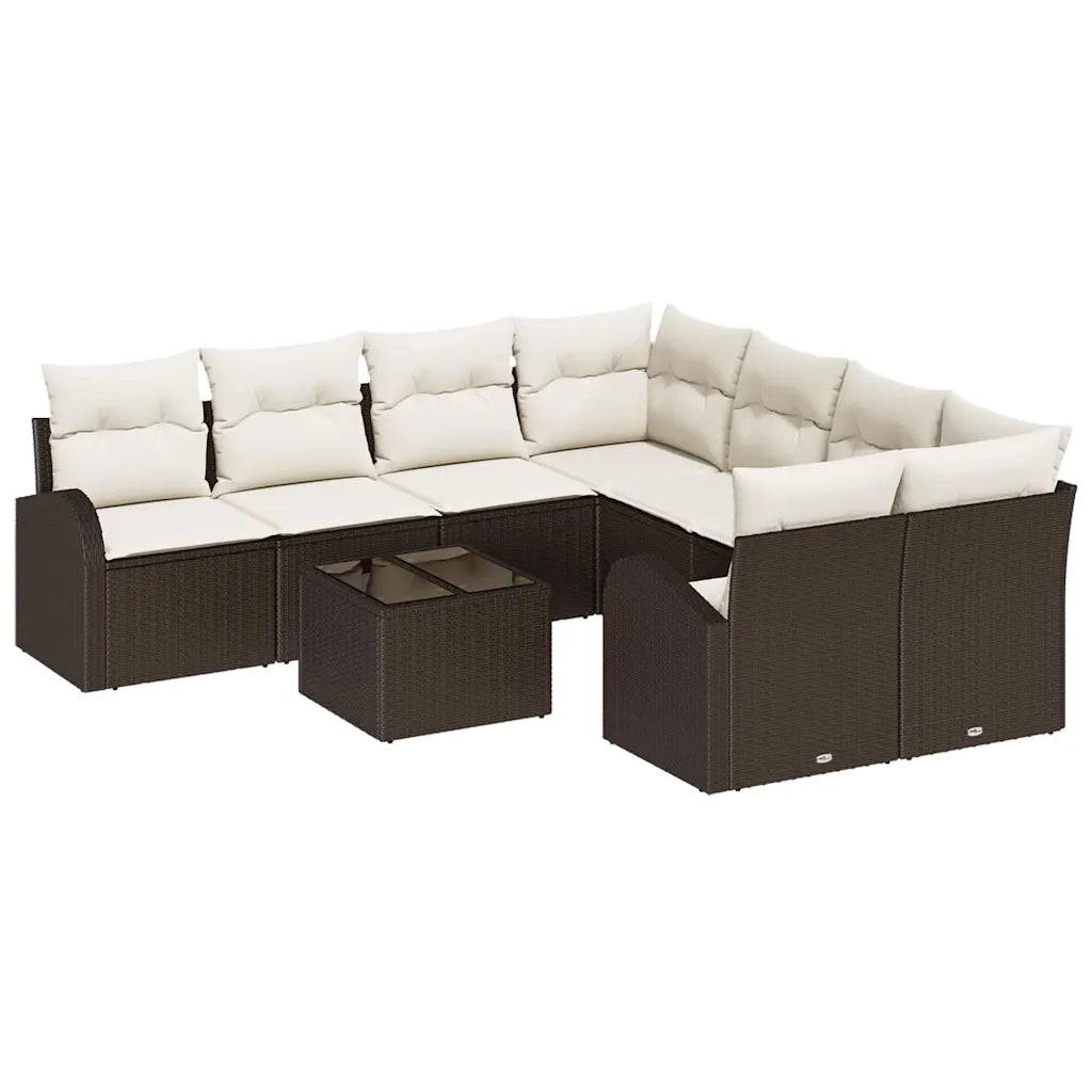 Set Divano da Giardino Marrone 55 x 55 x 37 cm polyrattan