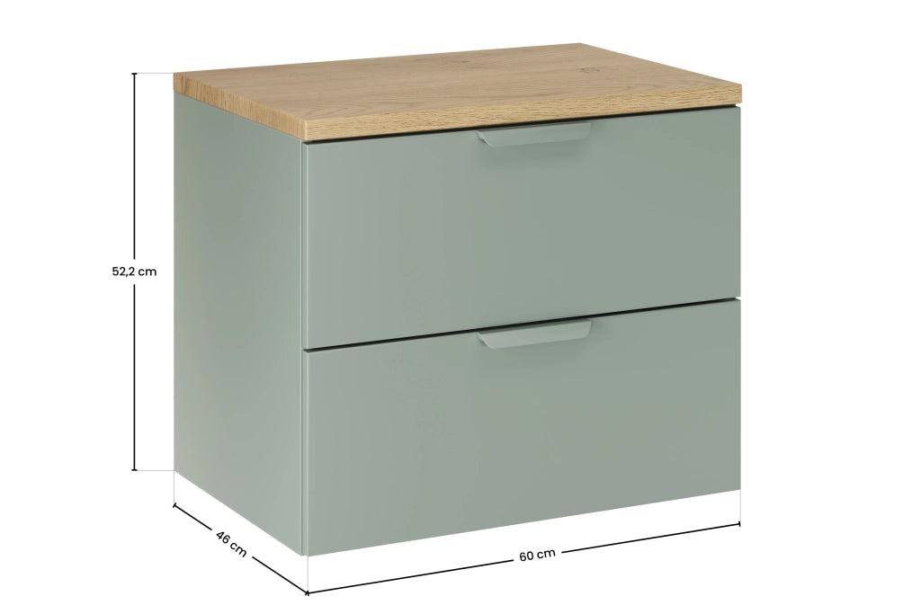 Set mobili bagno 60 cm con piano Aster Green 60 cm