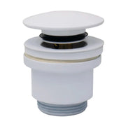 PILETTA CLICK CLACK IN OTTONE BIANCA CON TAPPO IN CERAMICA BIANCO OPACO E  VITE CENTRALE 11/4   Idroweb