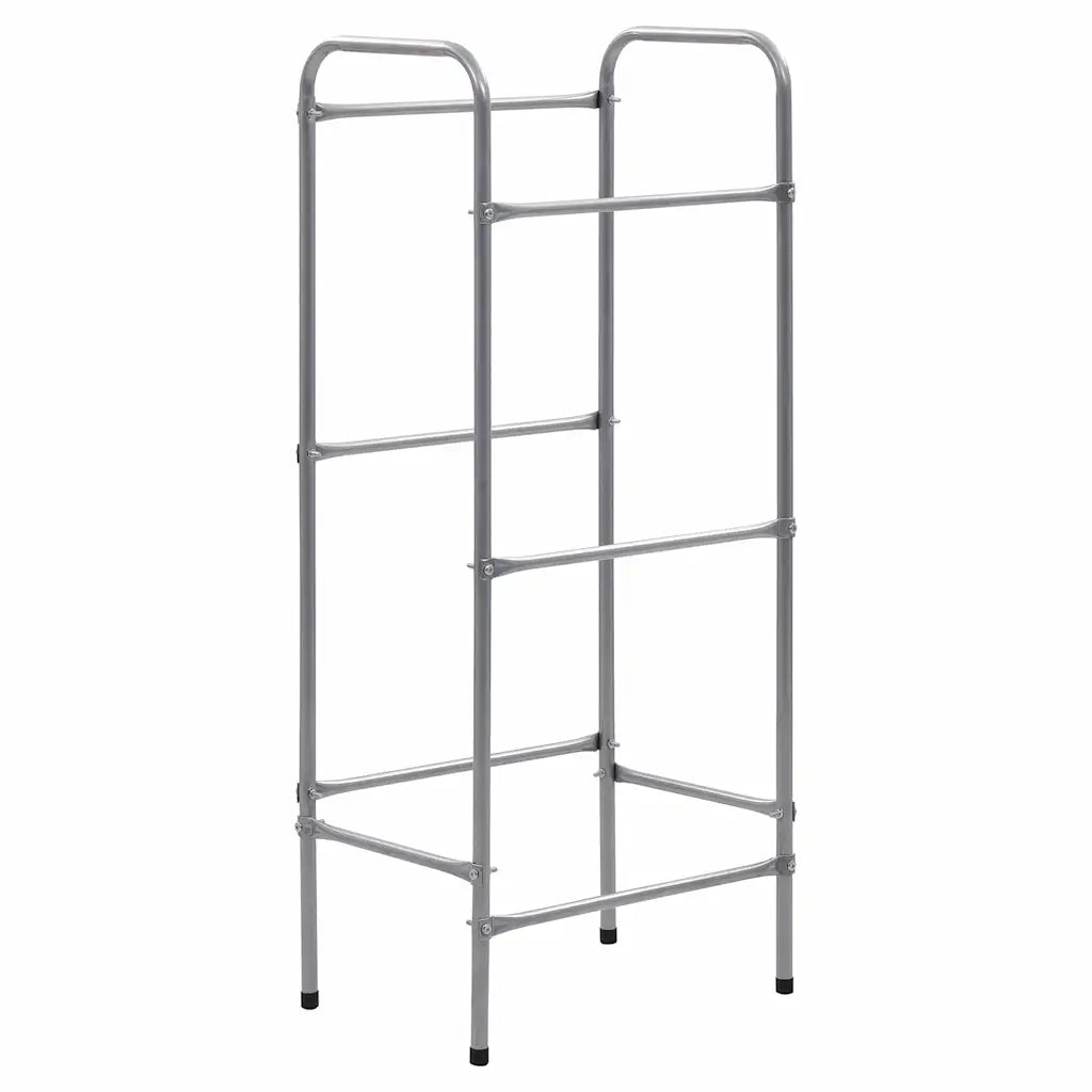Supporto con Ripiani per 3 Casse Argento 50x33x116 cm Acciaio 285212