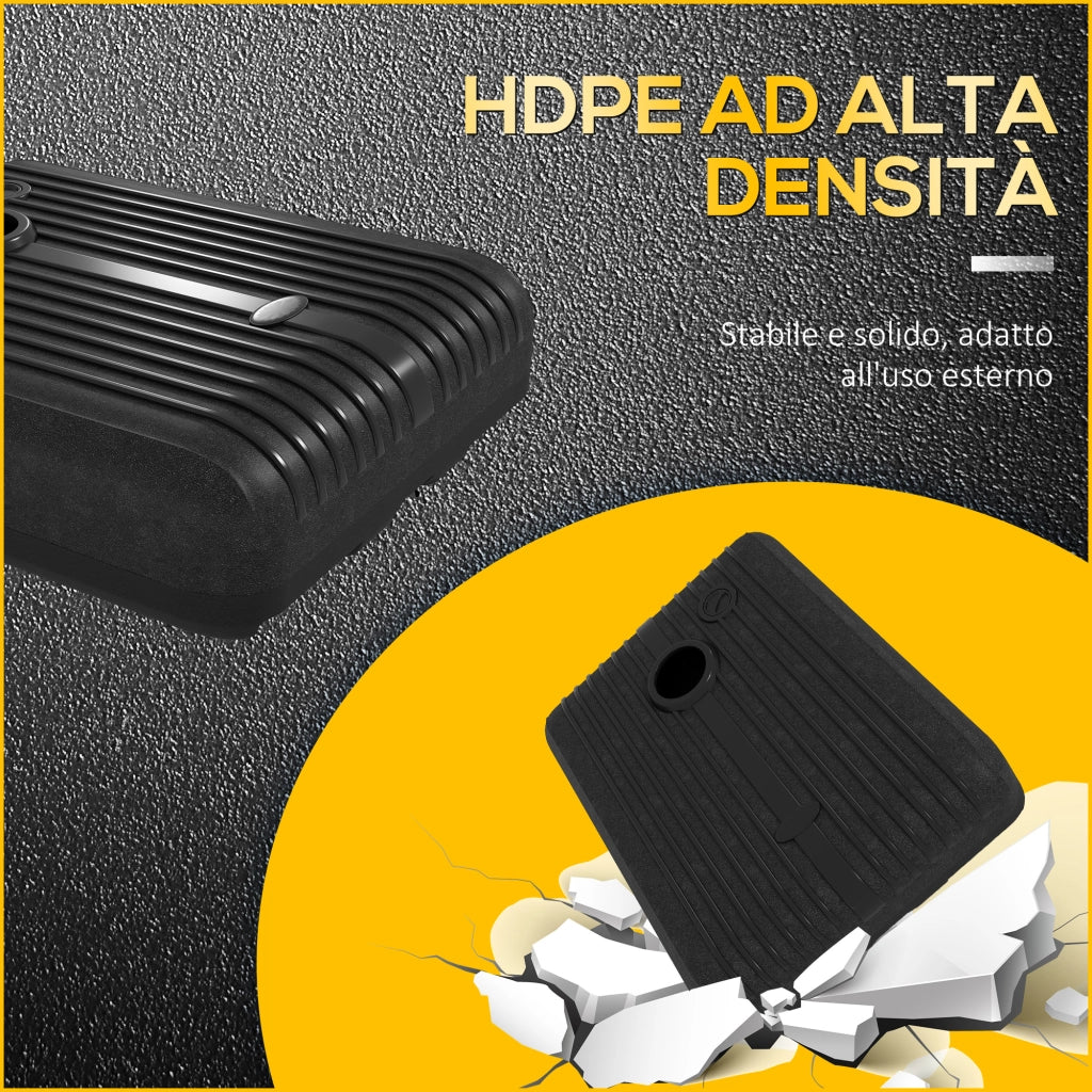Base Ombrellone Riempibile con Acqua e Sabbia ¨C Minimal ¨C 80x60 cm, Nero