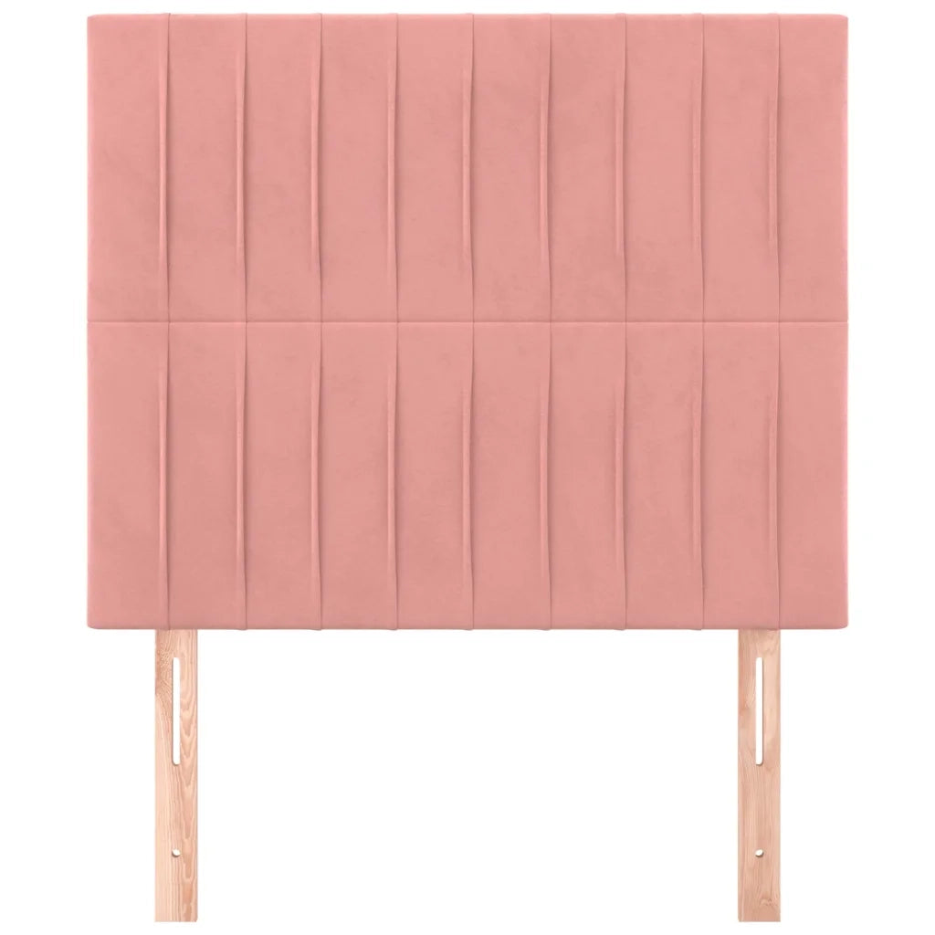 Testiera | Testata Rosa 100x5x118/128 cm Velluto