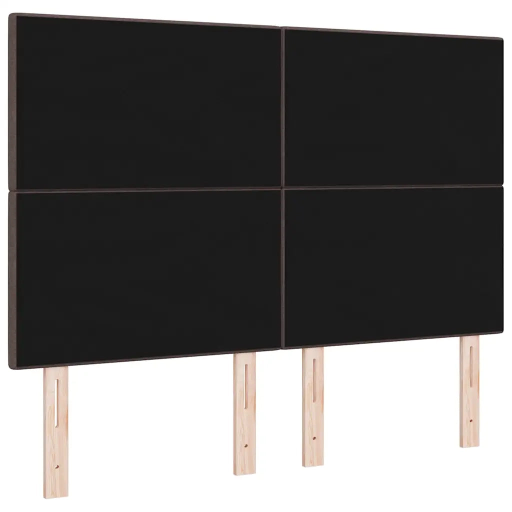 Testiera LED con strisce LED Marrone Scuro 144 cm Tessuto 3338426