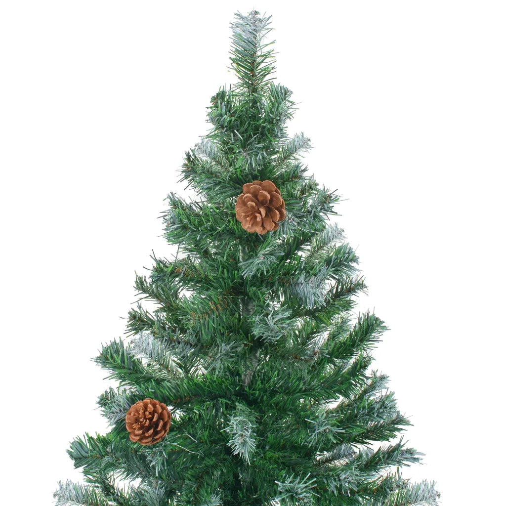 Albero di Natale Artificiale-Albero Natalizio con Pigne 210 cm