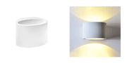 APPLIQUE LAMPADA INTERNO OVALE GESSO BIANCO DOPPIA LUCE