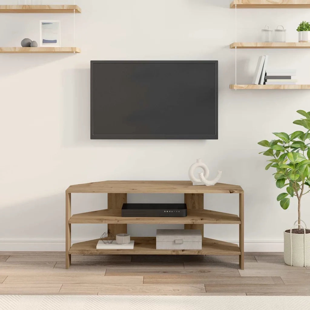 MobileTV | Armadietto TV | Mobile Porta TVAngolare Rovere artigianale 102x40,5x45cm