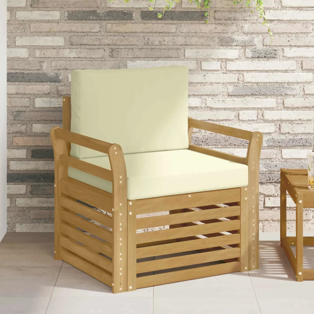 Set di divani da esterno Poliestere Bianco 3439097