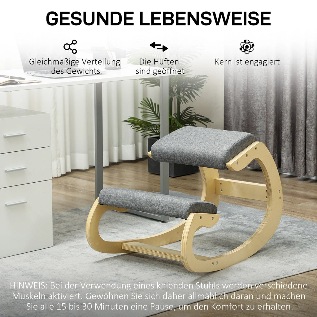 Sgabello ergonomico oscillante per ufficio ¨C Xylo ¨C grigio