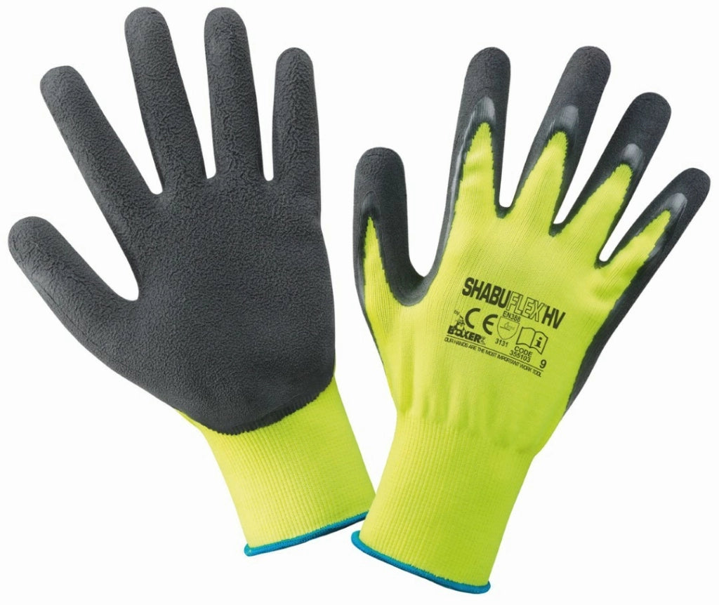Guanto Nylon Giallo Rivestito Lattice Ne - Fab