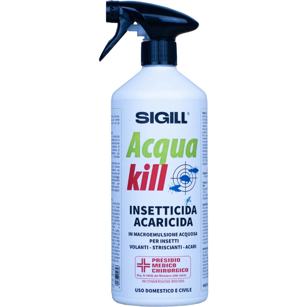 Insetticida acaricida acqua kill contro insetti striscianti volanti acari 750 ml