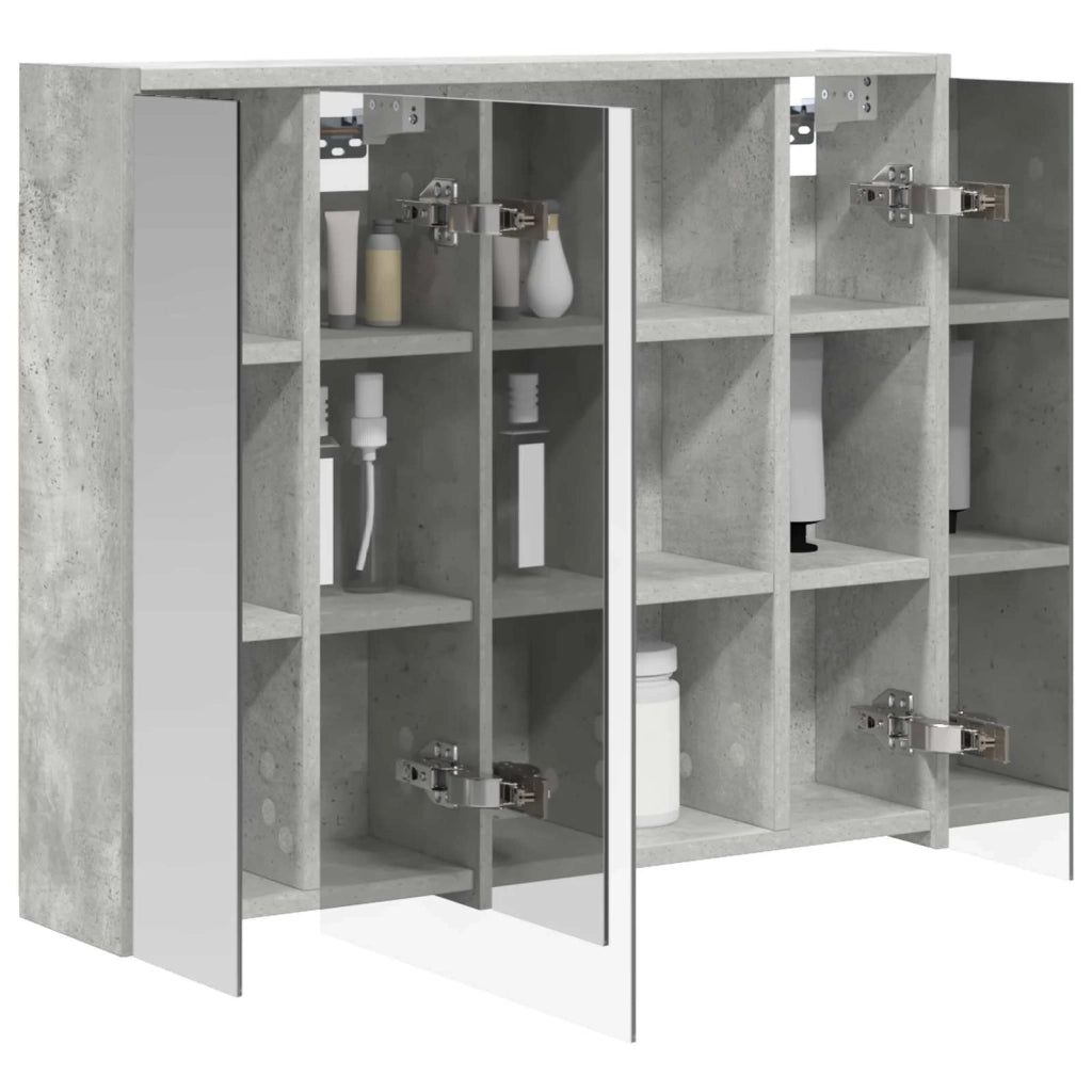 Mobiletto per specchio da bagno Grigio cemento 889170