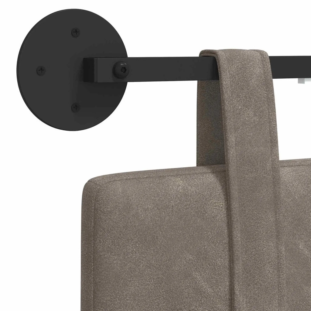 Testiera | Testata sospesa Con luce LED Grigio PU Antico