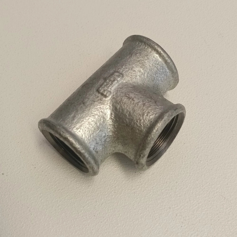 Raccordo fff 1/2''- 2pz tee t ghisa zincata malleabile raccordo di connessione a 3 vie