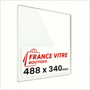 488 x 340 x 4 mm - Vetro per stufa a legna - vetro camino di ricambio - vetro per caminetto resistente al fuoco - France Vitre