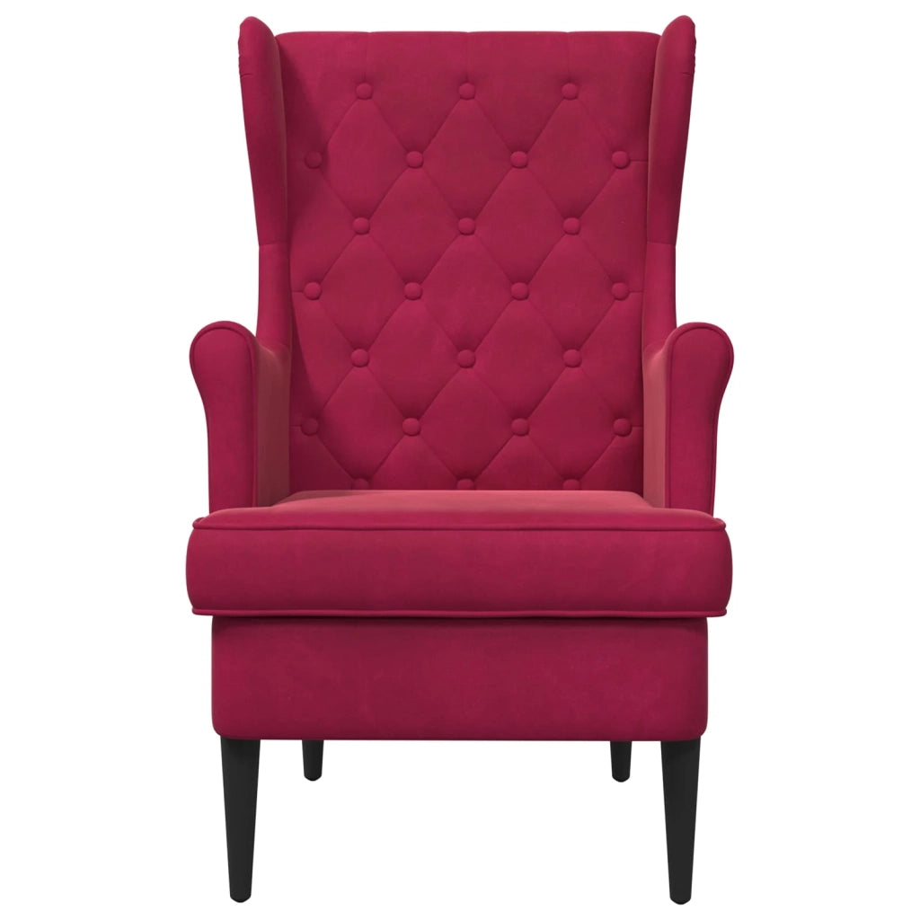 Poltrona Rosso Vino Velluto 42029930