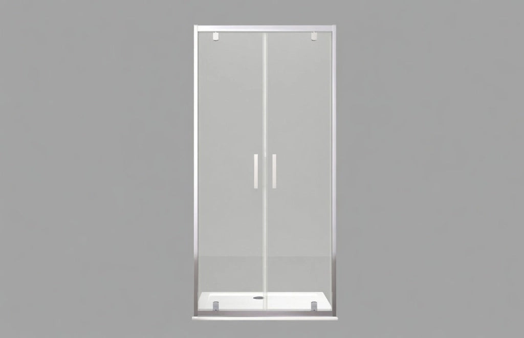 Box doccia nicchia 110 cm porta due battenti H190 cm GENNY - Cromato Lucido