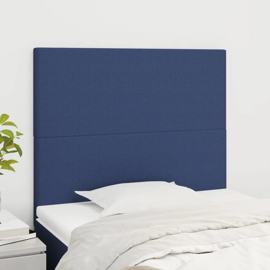 Testiera | Testata Blu 80x5x118/128 cm Tessuto