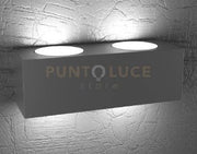 ECCENTRIC APPLIQUE 4 LUCI BIEMISSIONE GRIGIO ANTRACITE 1156-A4-GA