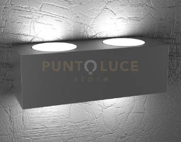 ECCENTRIC APPLIQUE 4 LUCI BIEMISSIONE GRIGIO ANTRACITE 1156-A4-GA