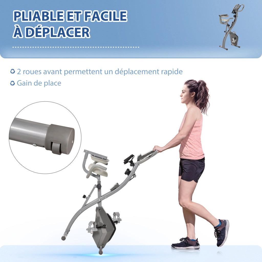 Bicicletta da camera pieghevole ¨C Minimal ¨C acciaio, grigio, argento