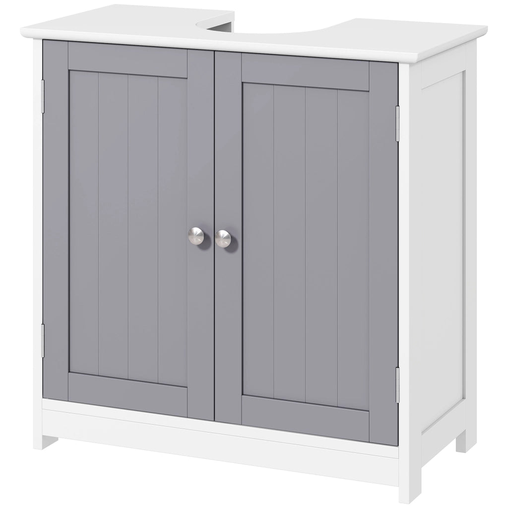 Mobile Bagno Sottolavabo ¨C Minimal ¨C Legno Grigio Bianco 60x30x60