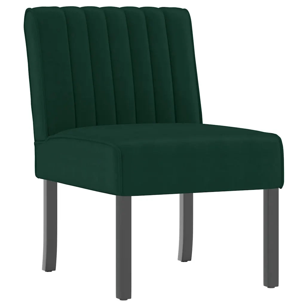 Poltrona | Sedia Pantofola Verde Scuro in Velluto