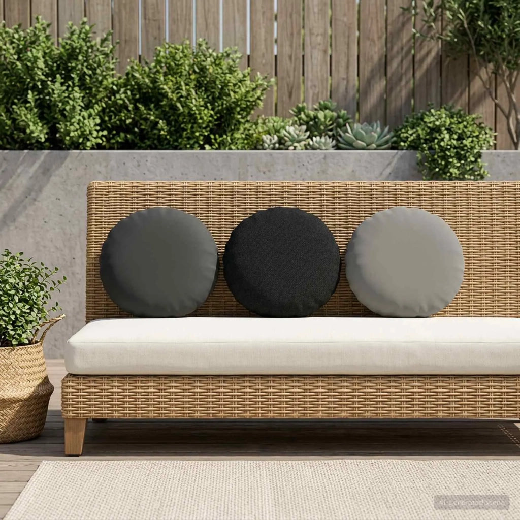 Federa 2 pcs HEERLEN Nero Ø 30 cm Poliestere 922021