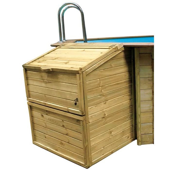 Locale Tecnico In Legno Per Filtrazione 100 X 88 H 146 Misure: 100 X 88 cm, Altezza: 133 cm