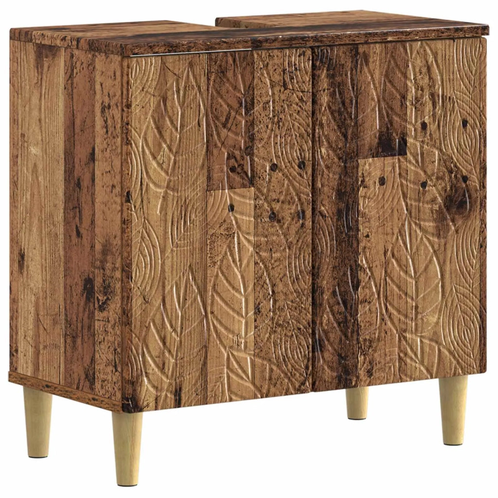 Set di Armadi da Bagno da 2 Pezzi DELFT Legno antico 3418033