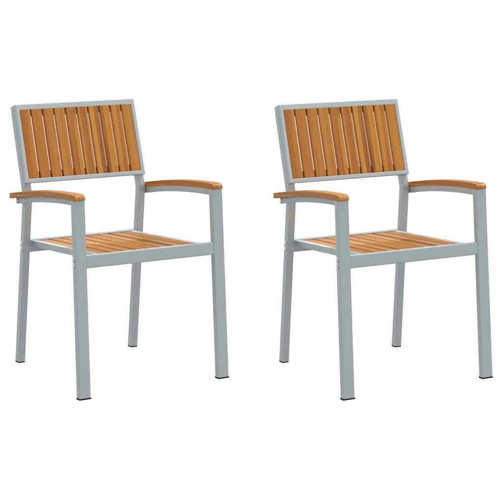 Sedia Impilabile 2 pcs Marrone 56 x 57 x 87 cm 4010628