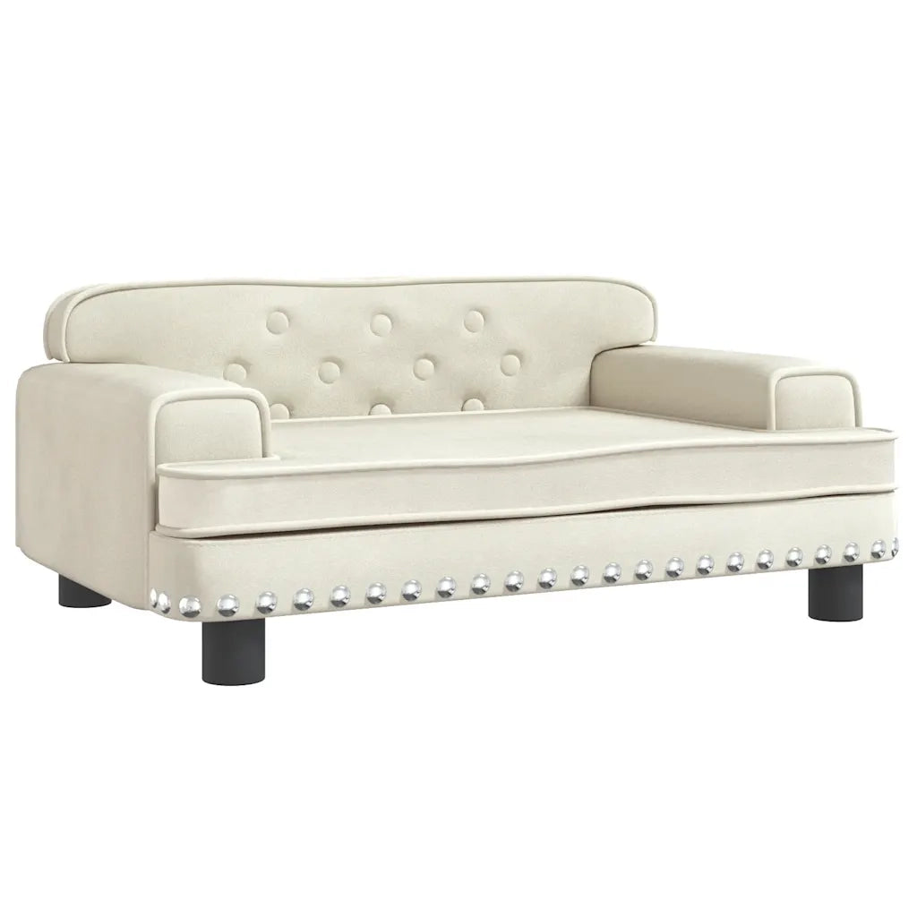 Lettino per Cani Crema 70x45x30 cm in Velluto 171888