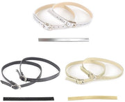 Accessori per Scarpe con 3 Paia - Stivali con Alte Suole - Cinture Rimovibili - Pelle PU - Stabilità - Camminata Comoda - Cintura per Scarpe