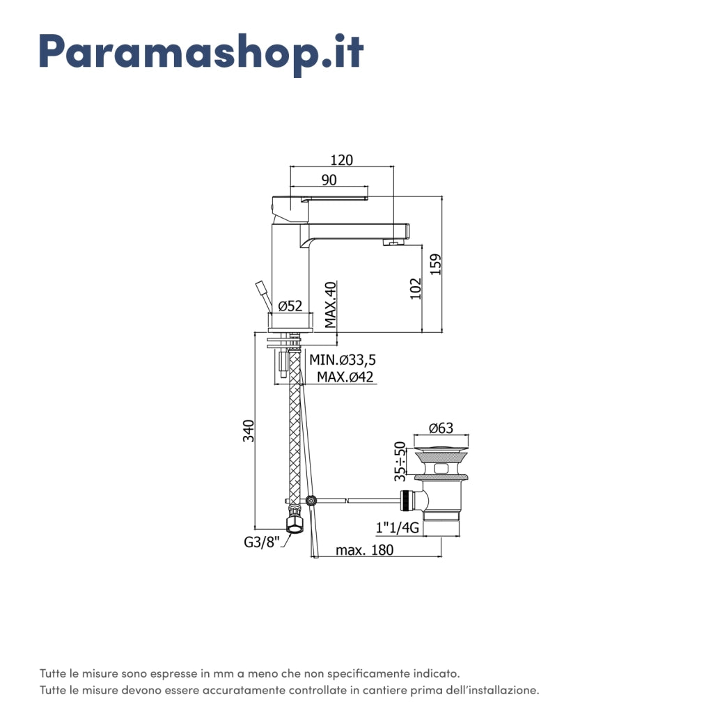 Paffoni set miscelatori lavabo, bidet scarico automatico e incasso doccia deviatore 2 vie cromato mod. Ringo