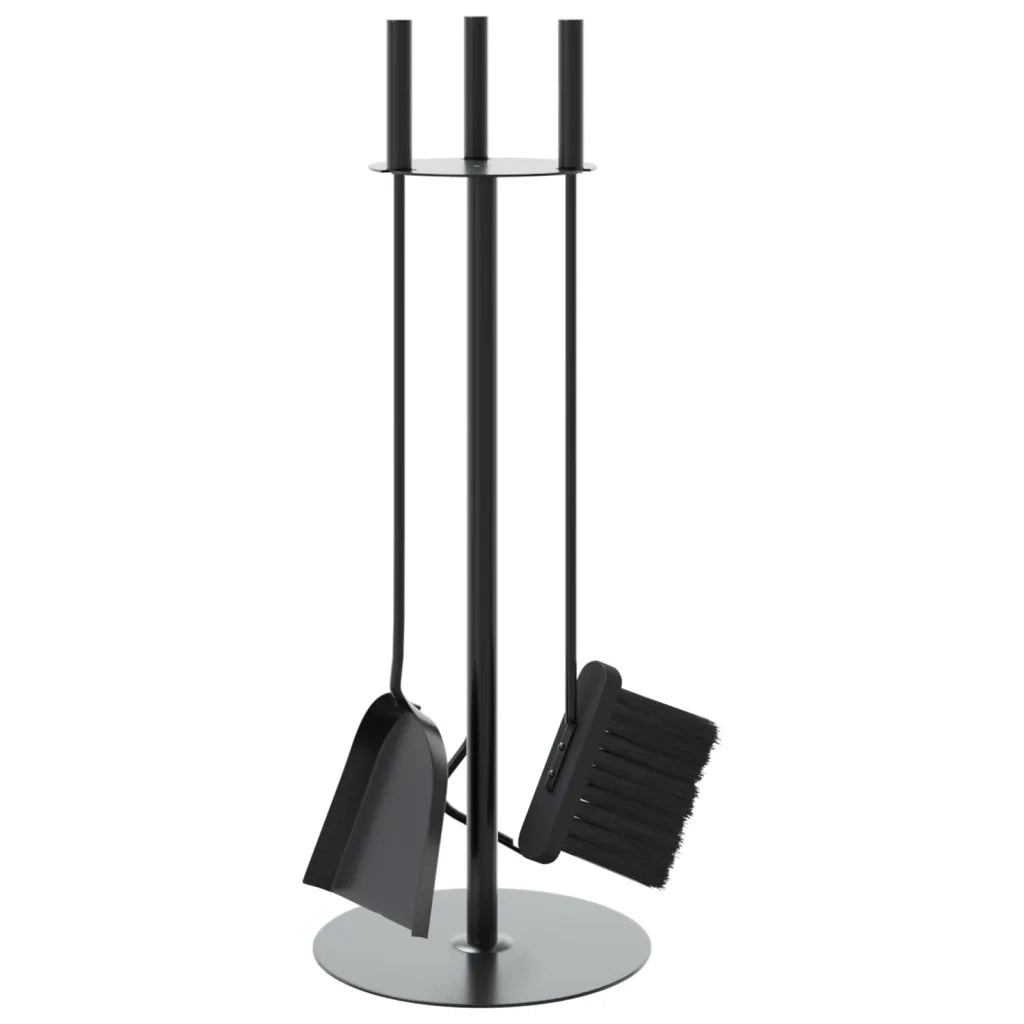 Set di attrezzi per camino 4 pezzi-Kit per camino 22x59 cm in acciaio