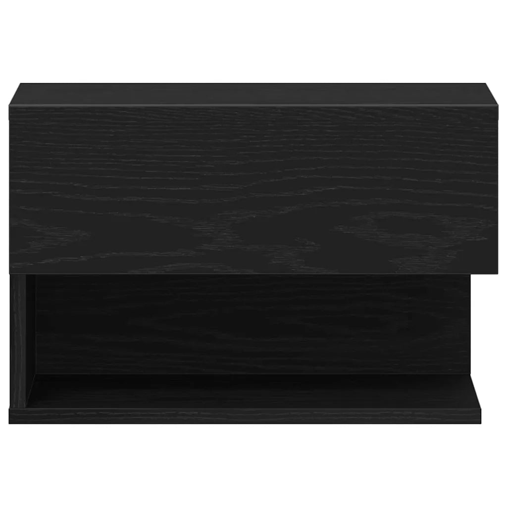 Armadio da Notte Rovere Nero 46 x 30 x 30 cm Legno multistrato 862734
