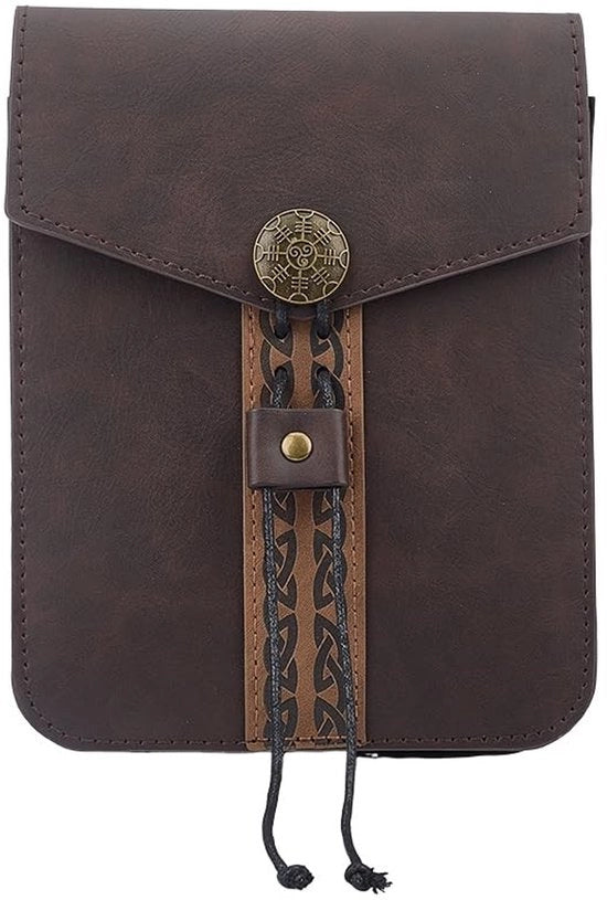 Sella Retro Viking - Pelle Artistica - Bronzo Antico - Cuoio Kokos - Leggero - Progetto Sostenibile - Sella da Sella