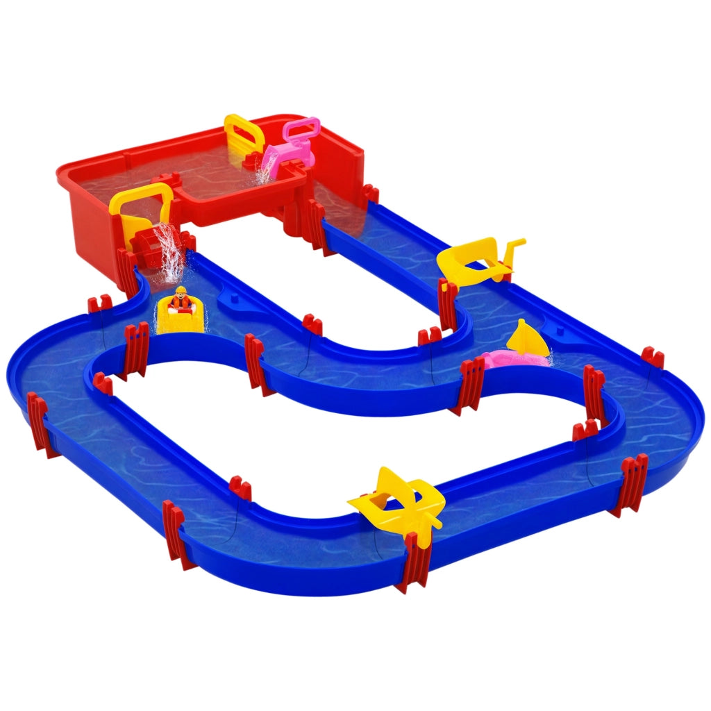 Set Gioco Acquatico 53 Pezzi ¨C Xylo ¨C con Acqua e Sabbia per Bambini 3-6 Anni, Blu e Rosso, 123x90x7cm