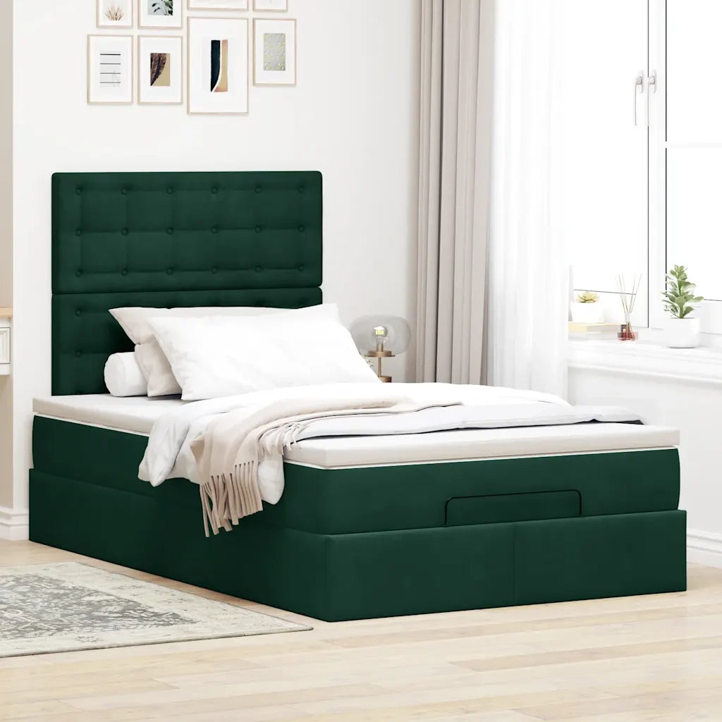 Struttura Letto Pouf con Materassi 120x190 cm Velluto 3314453
