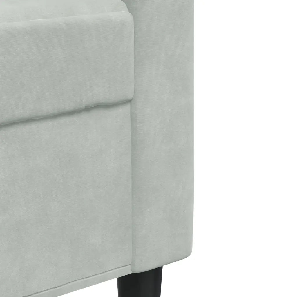 Set di Divani 2 pz con Cuscini Grigio Chiaro in Velluto 3278471