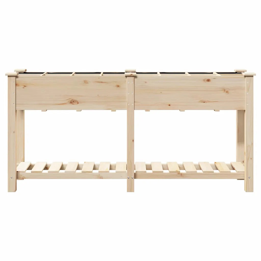 Fioriere | Cassetta per fiori | Vaso da giardino con lo scaffale Beige 161,5 x 45 x 76,5 cm
