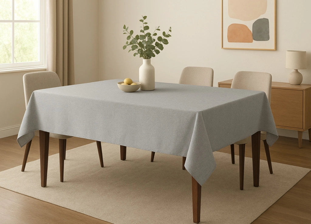 Tovaglia Cucina Soggiorno Antimacchia Idrorepellente Linen - Rotonda 160cm - Grigio