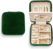 Scatola per gioielli in pelle morbida - 1 pezzo - Verde Smeraldo