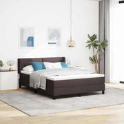 Letto a molle con testiera Marrone Scuro 200 x 140 cm Tessuto 3341107
