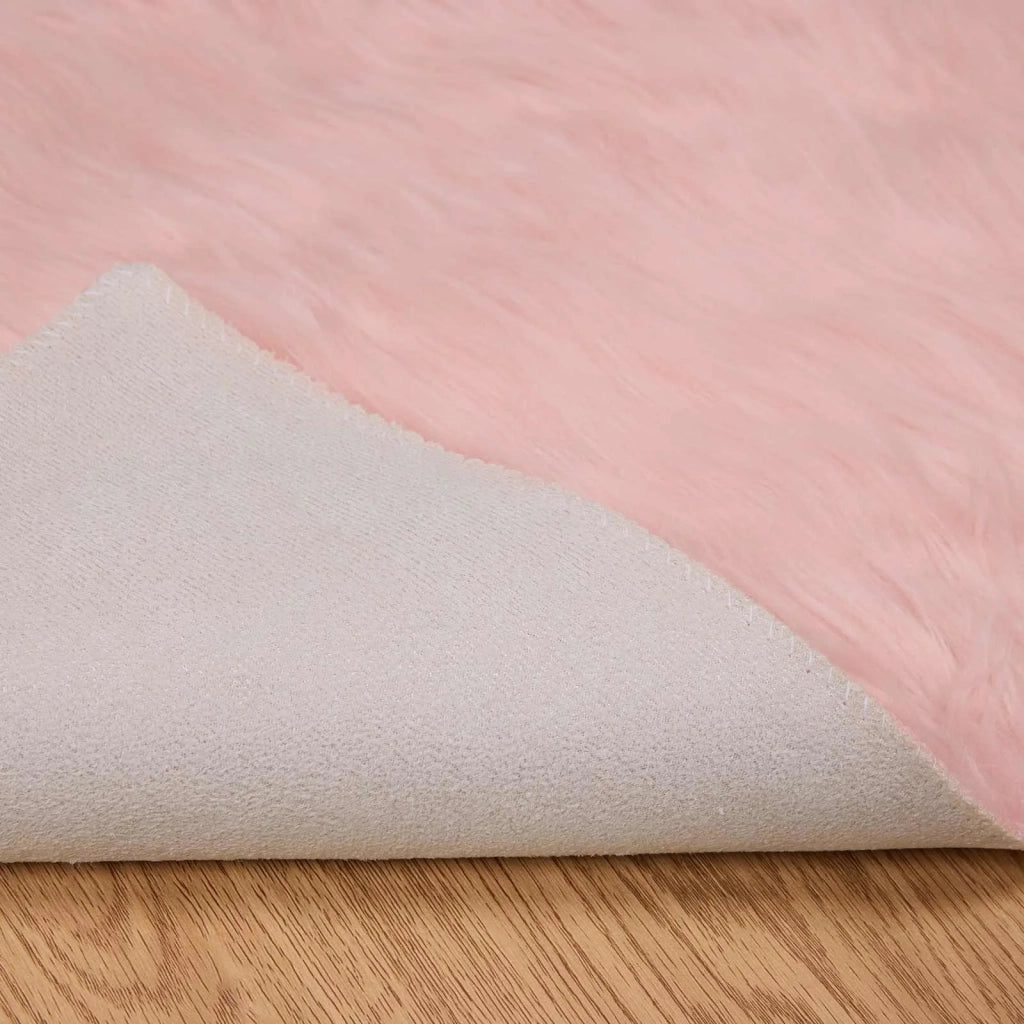 Tappeto in finta TAFALLA | Tappeto del soggiorno Rosa 200 x 280 cm Poliestere