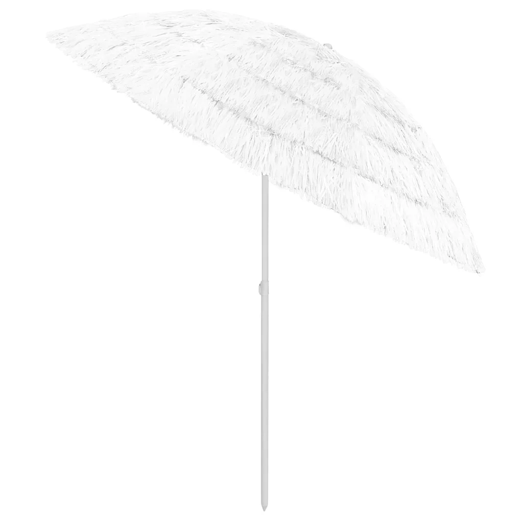 Ombrellone da Spiaggia-Ombrellone da mare Hawaii Bianco 240 cm