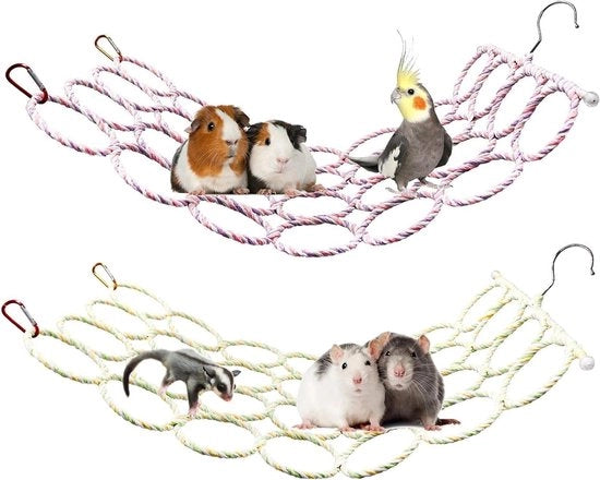 Accessori per gabbia - Ponte di arrampicata e gioco per piccoli animali - 2 pezzi